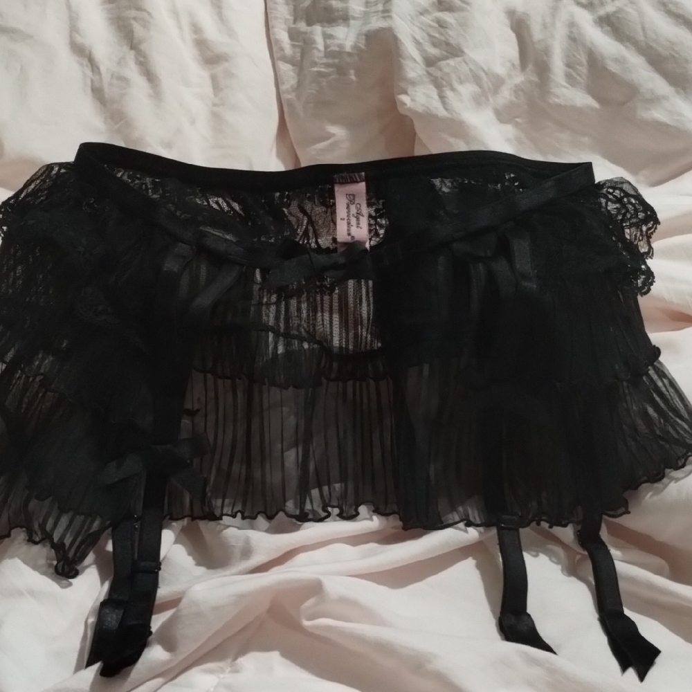 Agent Provocateur Black Lace Garter Skirt